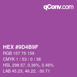 Color code: HEX #9D4B9F | qconv.com
