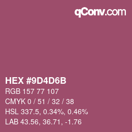 Color code: HEX #9D4D6B | qconv.com