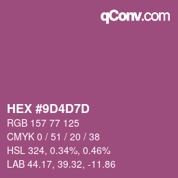 Color code: HEX #9D4D7D | qconv.com