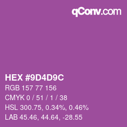 Color code: HEX #9D4D9C | qconv.com
