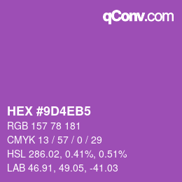 Color code: HEX #9D4EB5 | qconv.com