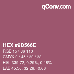 Color code: HEX #9D566E | qconv.com