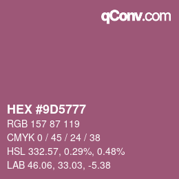 Color code: HEX #9D5777 | qconv.com