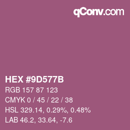 Código de color: HEX #9D577B | qconv.com