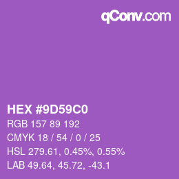 Color code: HEX #9D59C0 | qconv.com