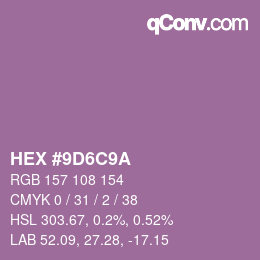 Código de color: HEX #9D6C9A | qconv.com