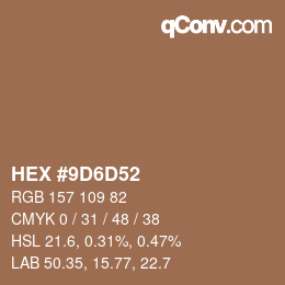 Color code: HEX #9D6D52 | qconv.com