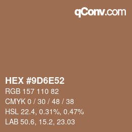 Color code: HEX #9D6E52 | qconv.com