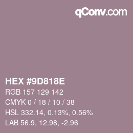 Color code: HEX #9D818E | qconv.com