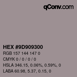 Color code: HEX #9D909300 | qconv.com