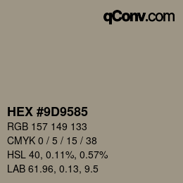 Color code: HEX #9D9585 | qconv.com