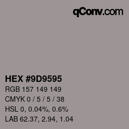 Color code: HEX #9D9595 | qconv.com