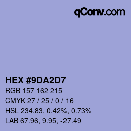 Color code: HEX #9DA2D7 | qconv.com