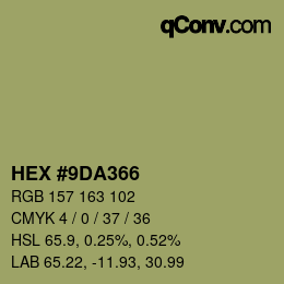 Código de color: HEX #9DA366 | qconv.com
