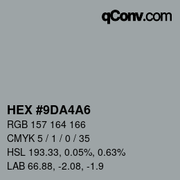 Color code: HEX #9DA4A6 | qconv.com