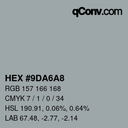 Color code: HEX #9DA6A8 | qconv.com