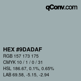 Código de color: HEX #9DADAF | qconv.com