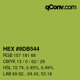 Color code: HEX #9DB544 | qconv.com