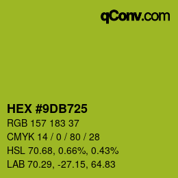 Color code: HEX #9DB725 | qconv.com