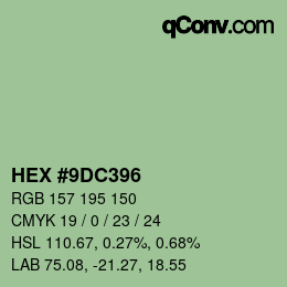 Color code: HEX #9DC396 | qconv.com