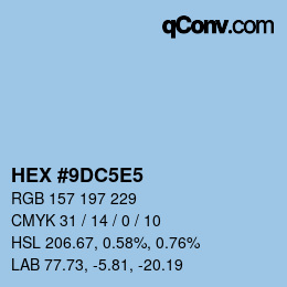 Color code: HEX #9DC5E5 | qconv.com