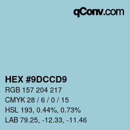 Color code: HEX #9DCCD9 | qconv.com