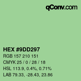 カラーコード: HEX #9DD297 | qconv.com