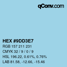 Color code: HEX #9DD3E7 | qconv.com