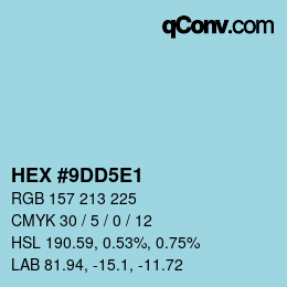 Color code: HEX #9DD5E1 | qconv.com