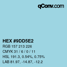 Color code: HEX #9DD5E2 | qconv.com