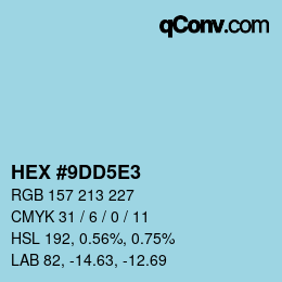 Color code: HEX #9DD5E3 | qconv.com