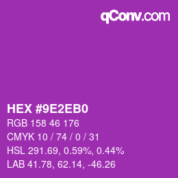 颜色代码: HEX #9E2EB0 | qconv.com