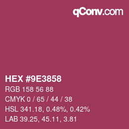 Color code: HEX #9E3858 | qconv.com