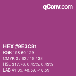 Color code: HEX #9E3C81 | qconv.com