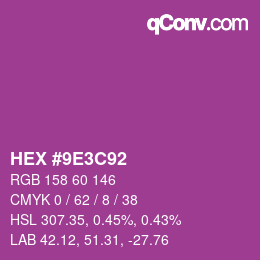 Color code: HEX #9E3C92 | qconv.com