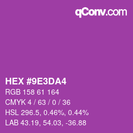 颜色代码: HEX #9E3DA4 | qconv.com