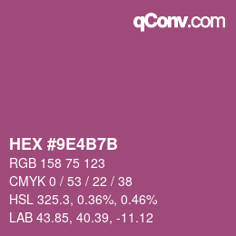 Color code: HEX #9E4B7B | qconv.com