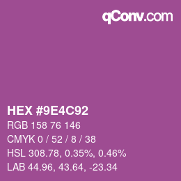 Color code: HEX #9E4C92 | qconv.com