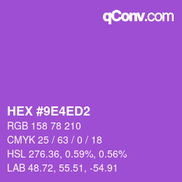 Color code: HEX #9E4ED2 | qconv.com