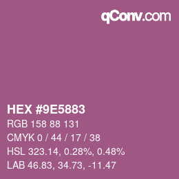 Color code: HEX #9E5883 | qconv.com