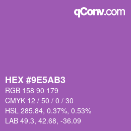 Color code: HEX #9E5AB3 | qconv.com