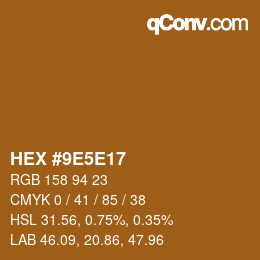 Color code: HEX #9E5E17 | qconv.com