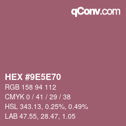 Color code: HEX #9E5E70 | qconv.com