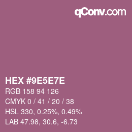 Color code: HEX #9E5E7E | qconv.com