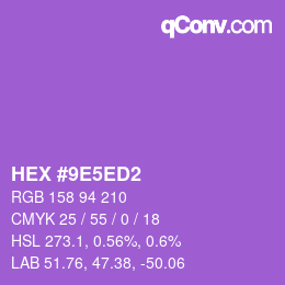 Color code: HEX #9E5ED2 | qconv.com