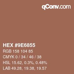 Color code: HEX #9E6855 | qconv.com