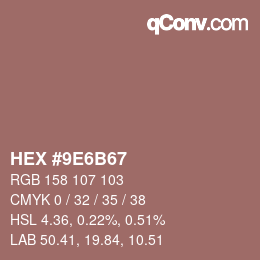 Color code: HEX #9E6B67 | qconv.com
