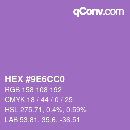 Color code: HEX #9E6CC0 | qconv.com