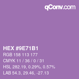 Color code: HEX #9E71B1 | qconv.com
