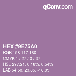 Color code: HEX #9E75A0 | qconv.com